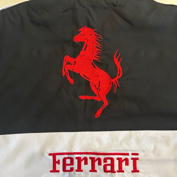 Ferrari F1 Racing Jacket Tri Colour â Vintage Embroidered Bomber - Picture 7 of 7